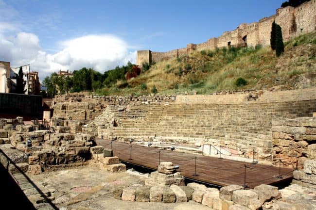 view of Alcazaba and Roman ampitheater
