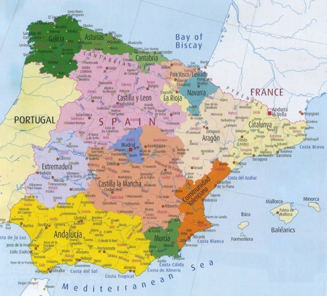 regions in Spain