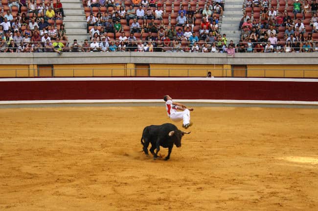 recortadores bullfighting spain