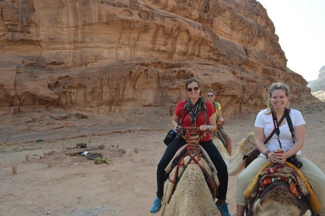 falling off a camel