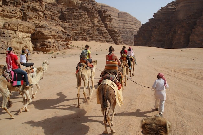 falling off a camel