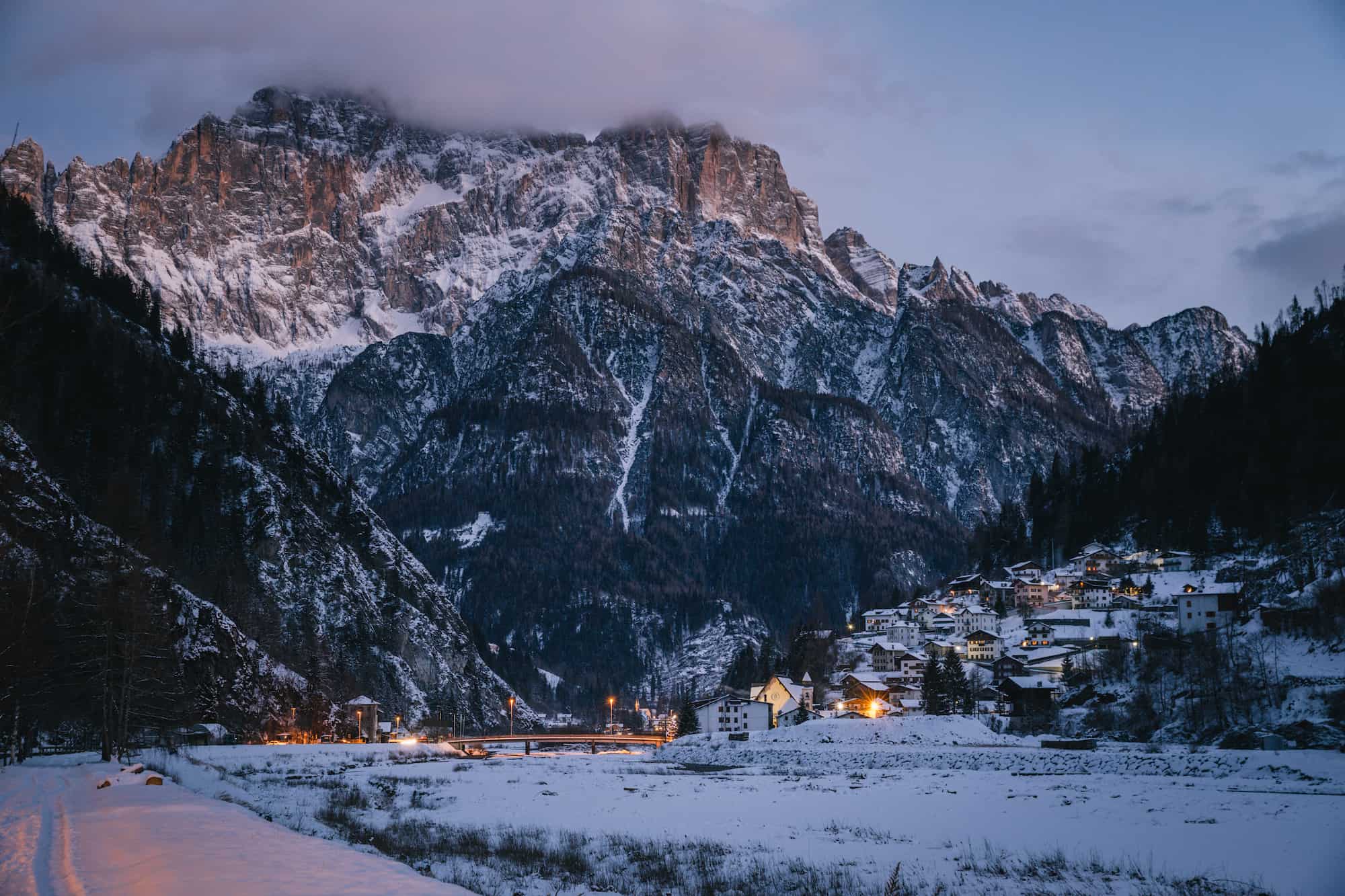 dolomites winter